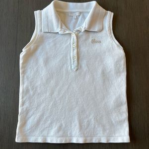 Gucci Girls Size 6 White Sleeveless Polo